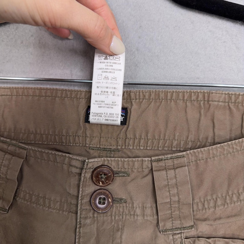 Patagonia Shorts Womens 0 Brown Organic Cotton Utility Hiking Bermuda Roll Tab - Picture 5 of 13
